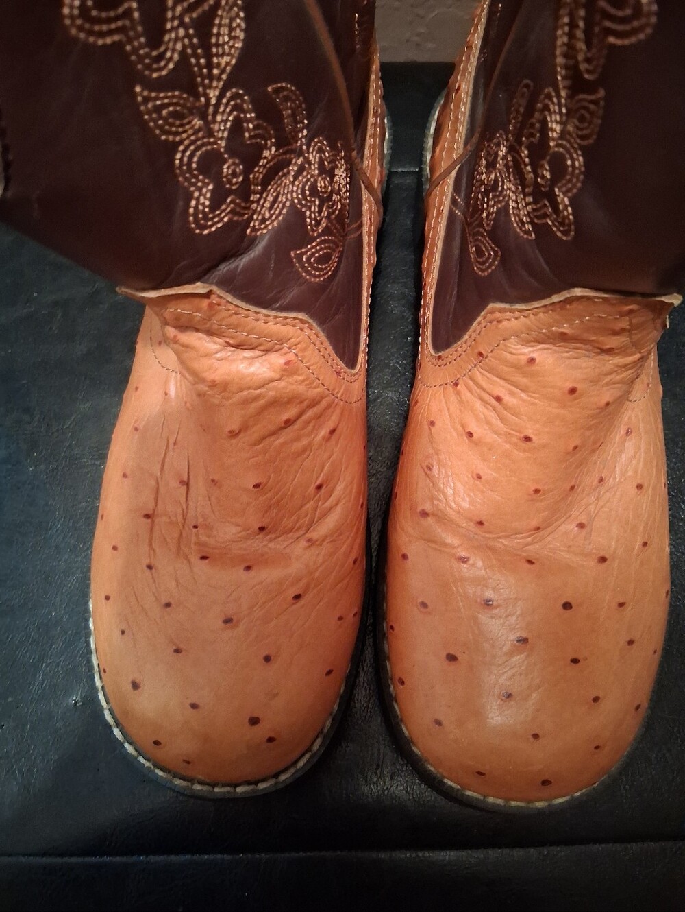 Roper Two-Tone Brown/Tan Western Ankle Boots - Picture 7 of 9